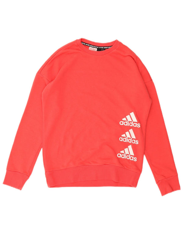 Adidas drenge grafisk sweatshirt trøje 13-14 år rød bomuld