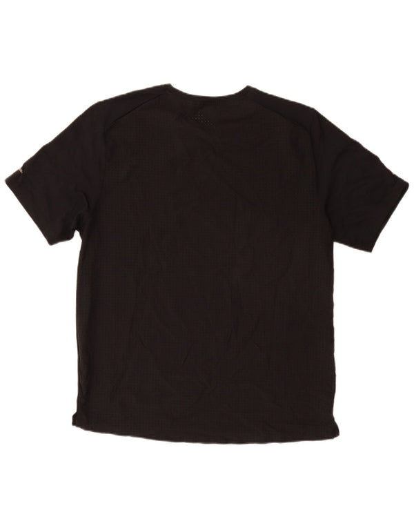 NIKE Mens Dri Fit Graphic T-Shirt Top Medium Black Polyester