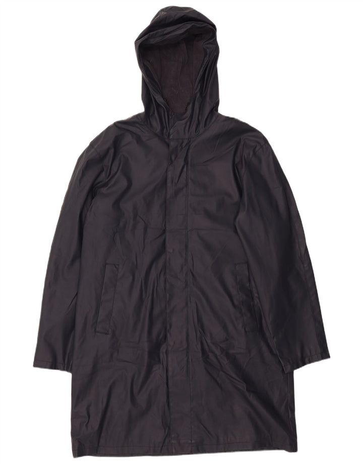 ZARA Vindjakke med hætte til mænd UK 40 Large Navy Blue Polyester