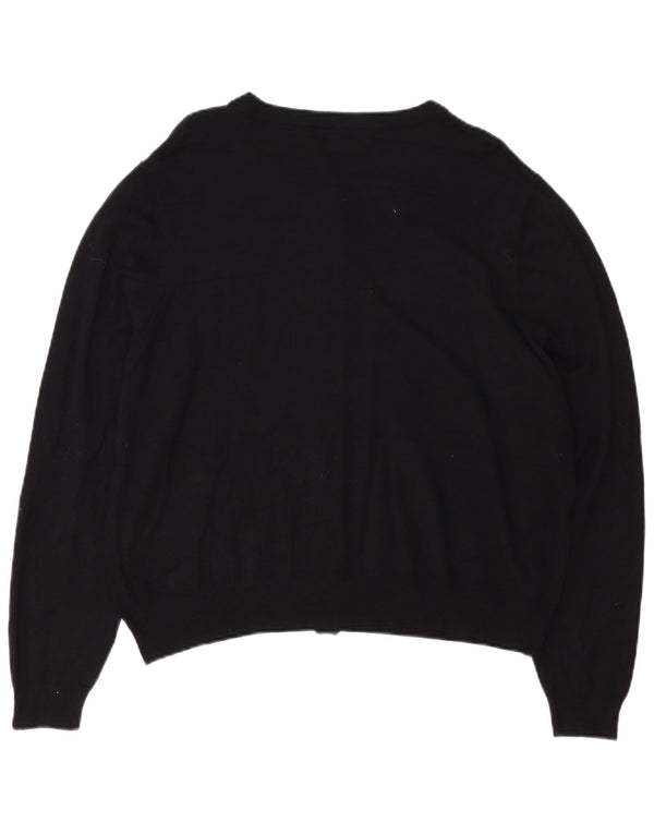 Marks & Spencer Dame Cardigan Sweater UK 22 3XL Sort Viscose