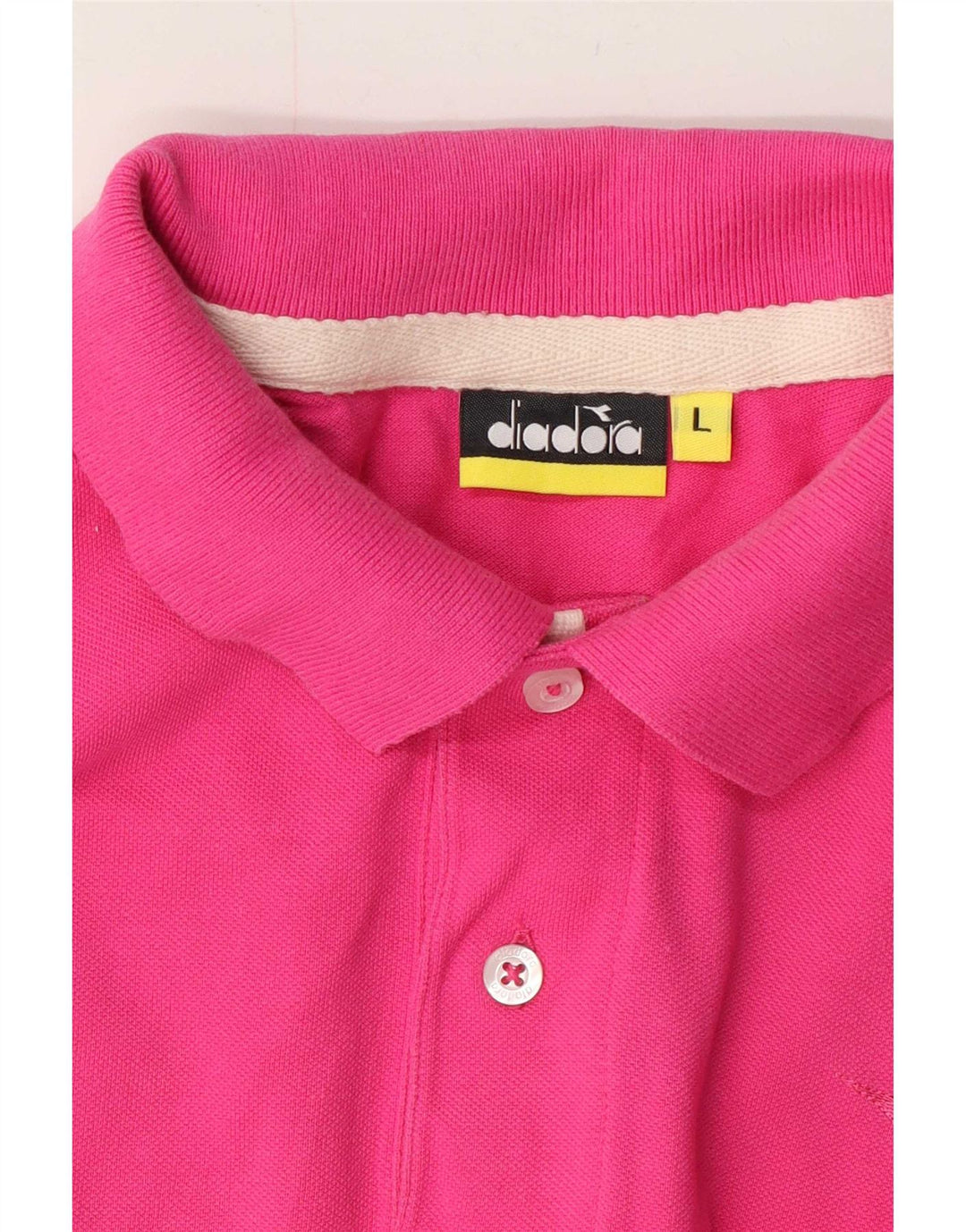 Diadora Herre Polo Shirt Large Pink