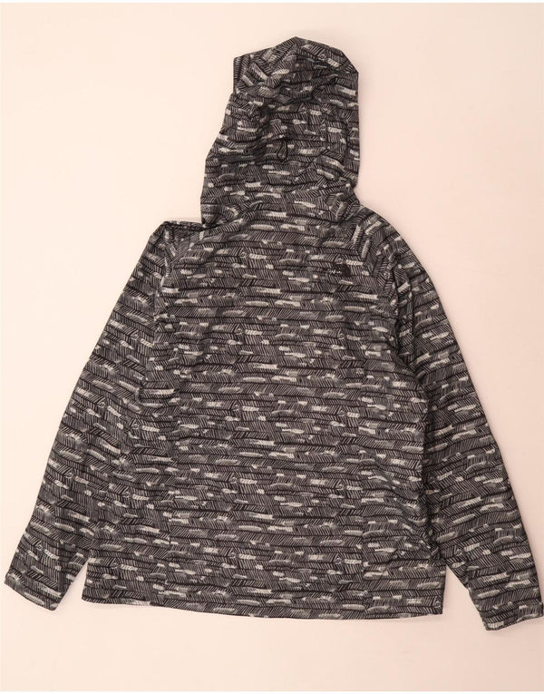 The North Face Regnjakke med hætte til kvinder UK 18 XL Gråstribet polyester