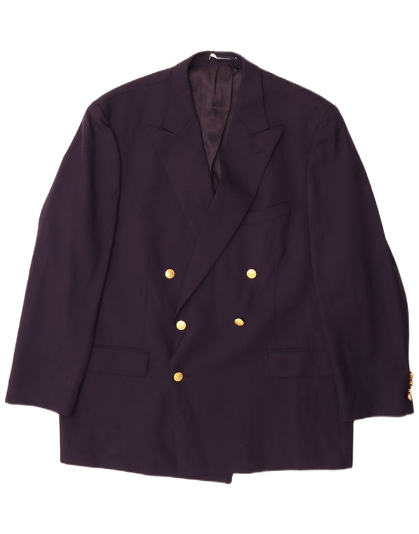 Chaps Ralph Lauren Herre Double Breasted Blazer Jacket UK 42 XL Navy Blue