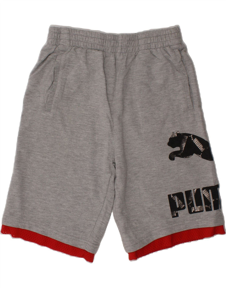 PUMA Boys Graphic Sport Shorts 10-11 Years  Grey Cotton Vintage Puma and Second-Hand Puma from Messina Hembry 