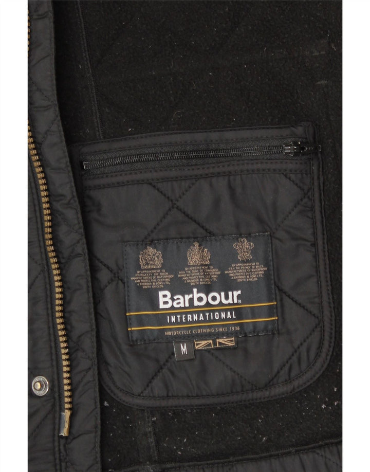 BARBOUR Mens Quilted Jacket UK 38 Medium Black Polyester