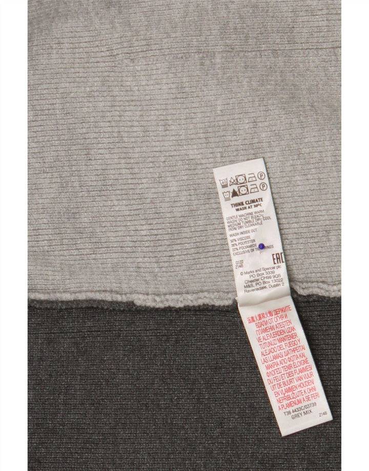 Marks & Spencer Dame Longline Cardigan Sweater UK 10 Small Grey