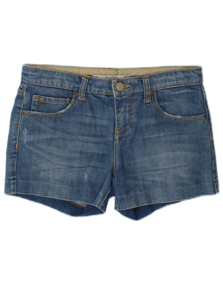Zara Dame Denim Shorts EU 38 Small W28 Blue