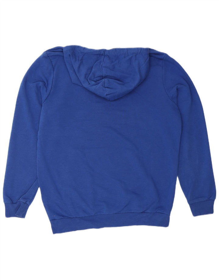 PUMA Mens Graphic Hoodie Jumper Medium Blue Cotton
