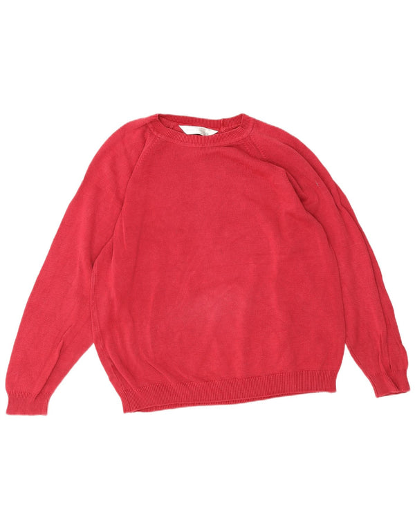 Marks & Spencer Dame Oversized Boat Neck Jumper Sweater UK 16 Large Red
