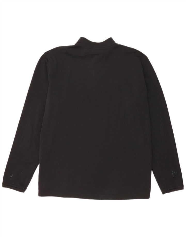 Nike Herre Dri Fit Pullover med lynlås-hals træningsdragt Top 2XL sort polyester
