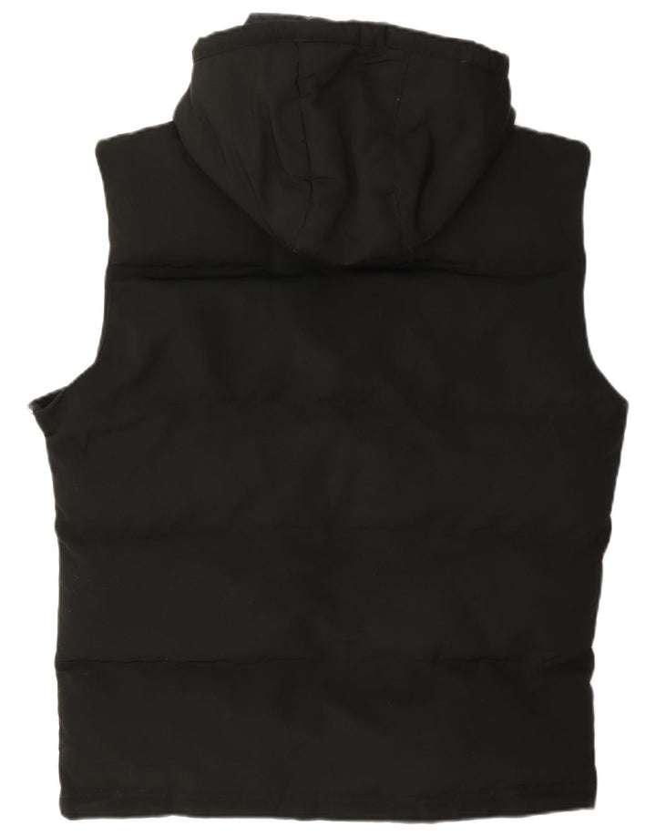 Superdry Polstret Gilet med hætte til mænd UK 40 Stor sort polyester