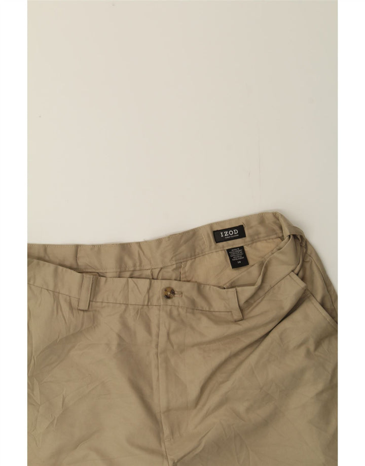 IZOD Mens Golf Chino Shorts W38 XL Beige Polyester Vintage Izod and Second-Hand Izod from Messina Hembry 