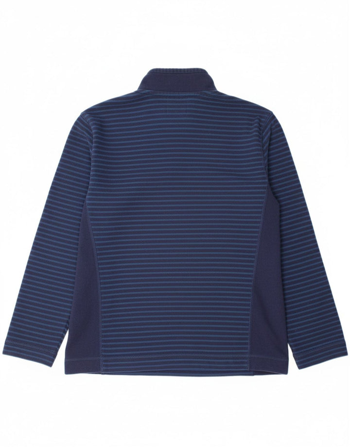 JOULES Mens Zip Neck Sweatshirt Jumper Small Navy Blue Striped Cotton