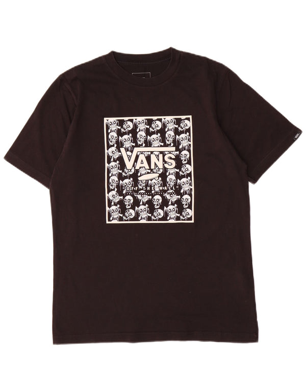 Vans drenge Custom Fit grafisk T-shirt top 14-15 år XL sort bomuld