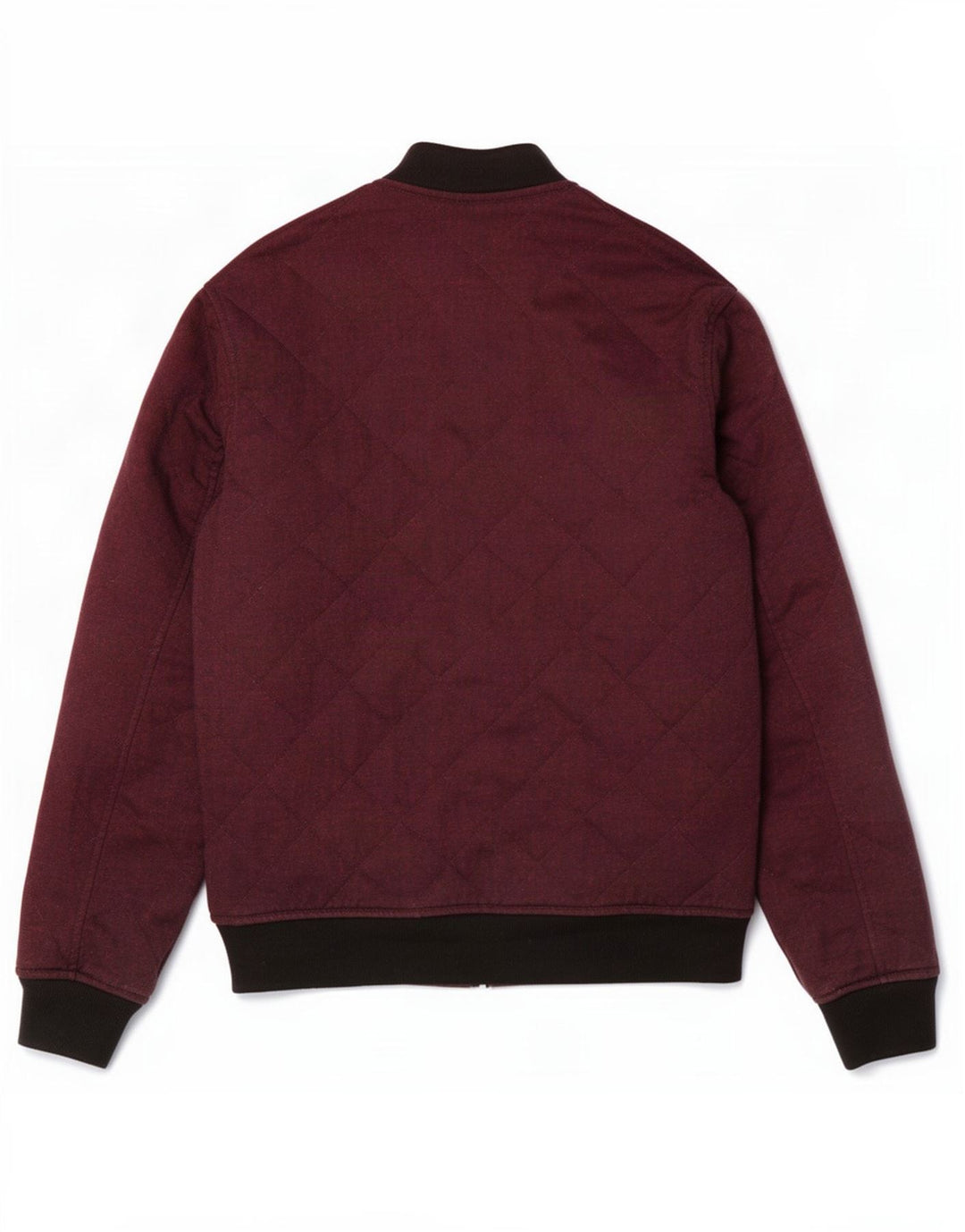 Zara Herre Bomber Jacket UK 36 Small Burgundy Colourblock Polyester