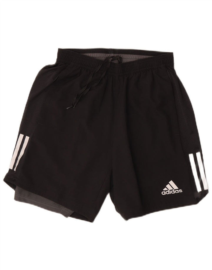 Adidas Løbesportsshorts til mænd Small Black Colourblock Polyester