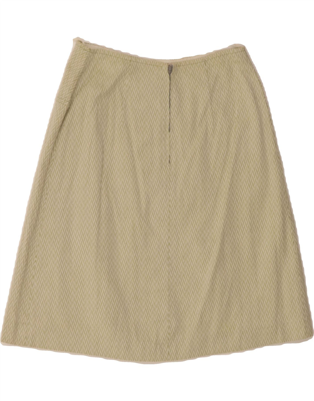 VINTAGE Womens A-Line Skirt IT 42 Medium W28  Beige Chevron Vintage Vintage and Second-Hand Vintage from Messina Hembry 