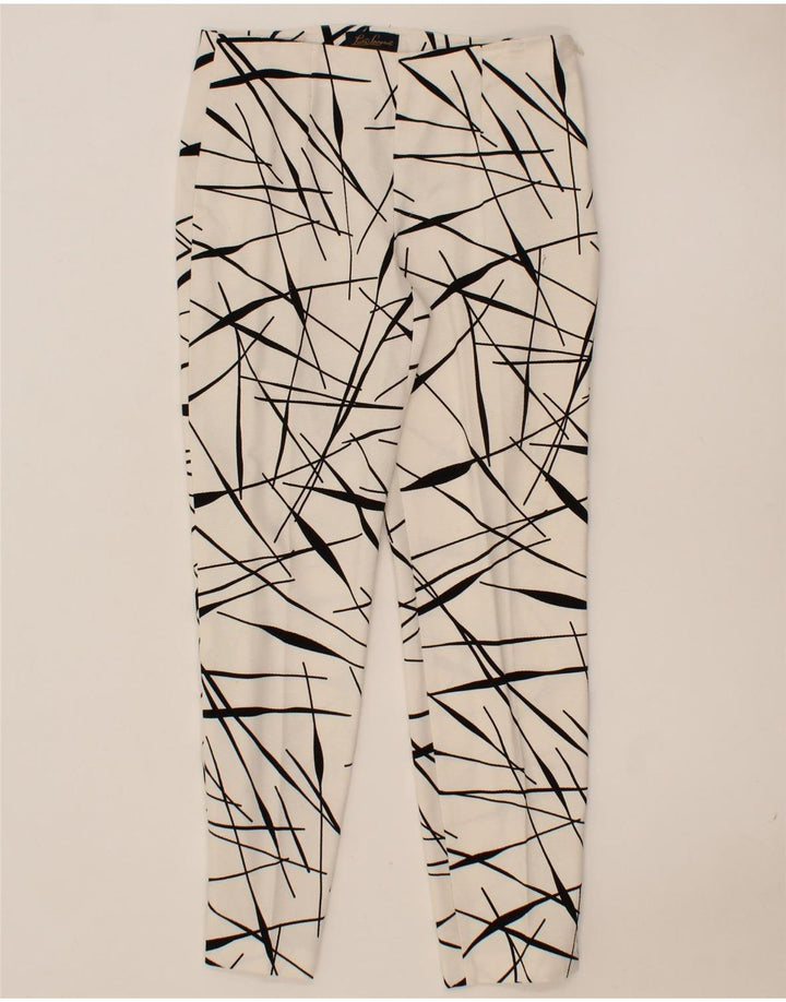 LUISA SPAGNOLI Womens 2 Piece Set IT 40 Medium W30 L27 White Geometric Vintage Luisa Spagnoli and Second-Hand Luisa Spagnoli from Messina Hembry 