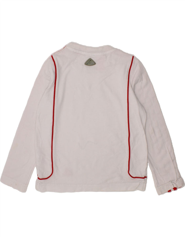 ADIDAS Boys Graphic Top Long Sleeve 5-6 Years White Cotton Vintage Adidas and Second-Hand Adidas from Messina Hembry 