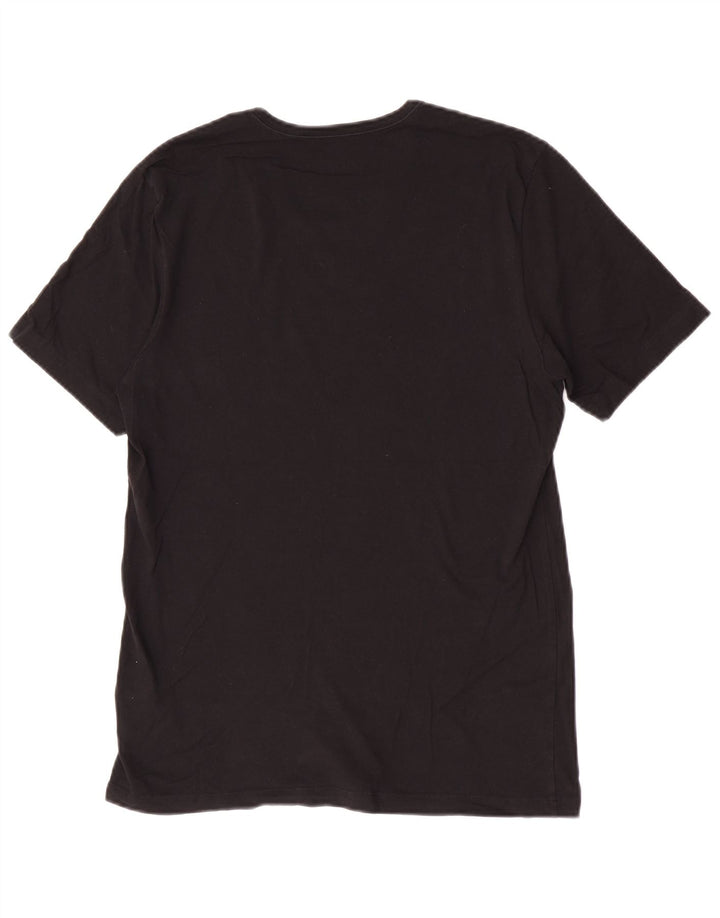 Hugo Boss Herre T-Shirt Top Medium Sort Bomuld