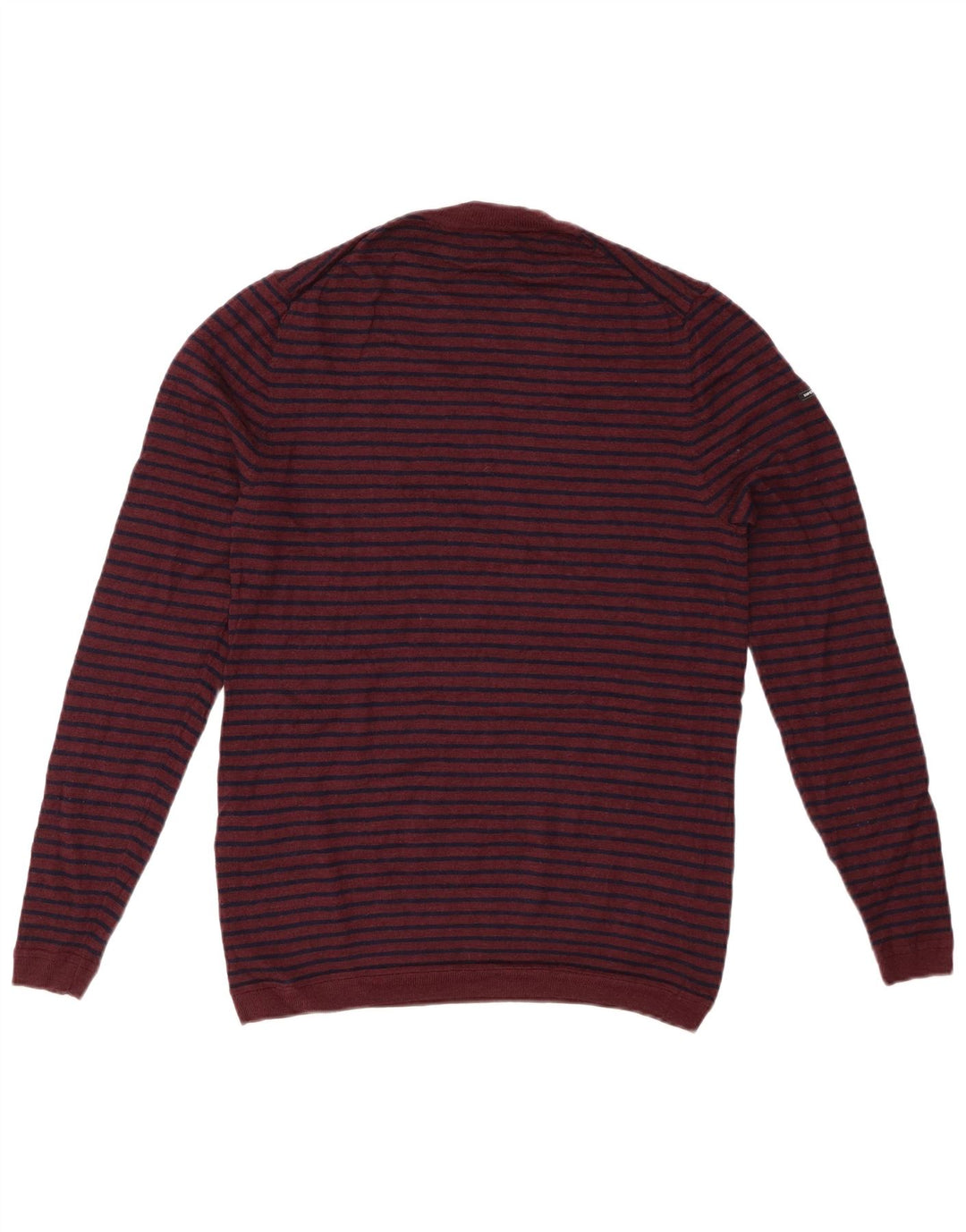 SUPERDRY Dame sweater med rund hals DK 14 Stor Bourgogne stribet
