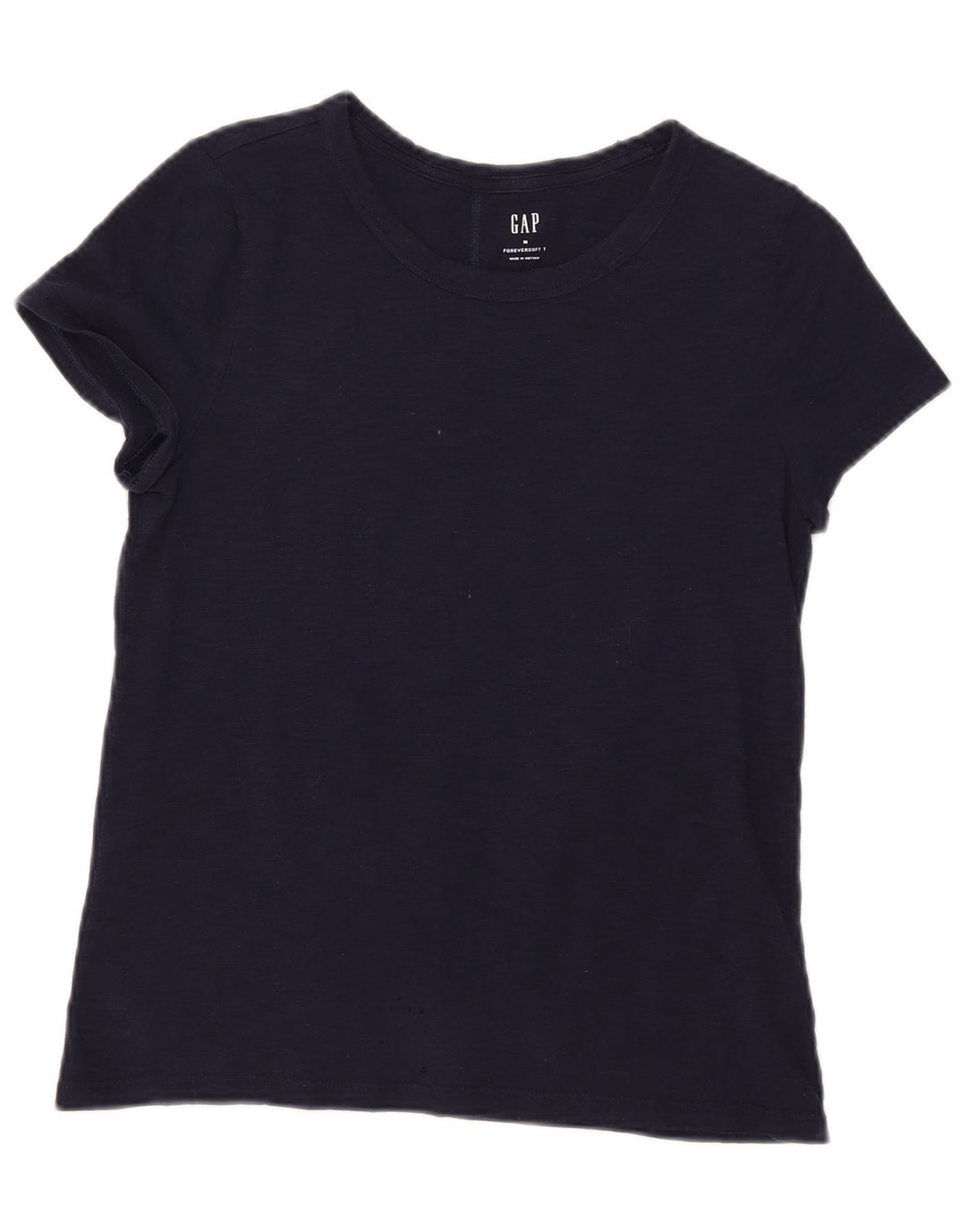 Gap Dame T-Shirt Top UK 12 Medium Navyblå Bomuld