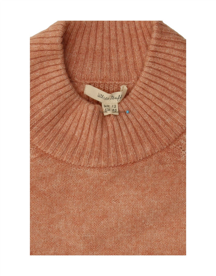 WHITE STUFF Womens Turtle Neck Jumper Sweater UK 12 Medium Pink Polyester Vintage White Stuff and Second-Hand White Stuff from Messina Hembry 