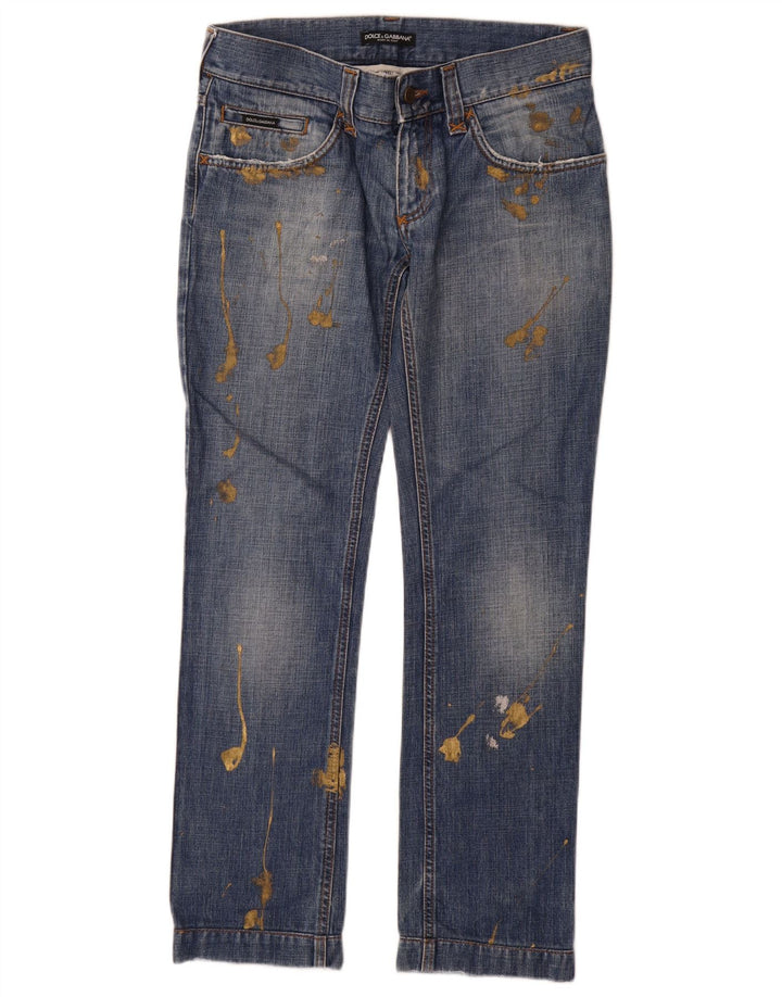 Dolce & Gabbana Lige Jeans til kvinder IT 46 Large W32 L32 Blå Flecked