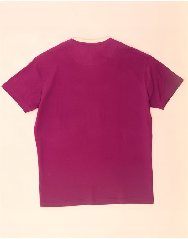 Harmont & Blaine Herre Narrow Fit Grafisk T-Shirt Top XL Lilla Bomuld