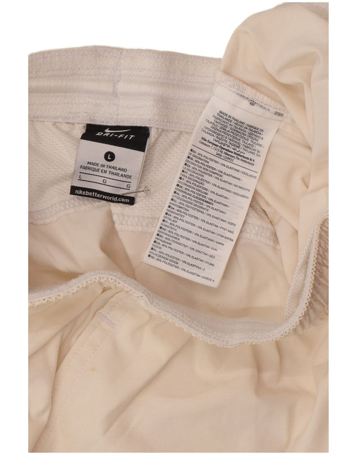 Nike Herre Dri Fit Sportsshorts Store Off White Polyester