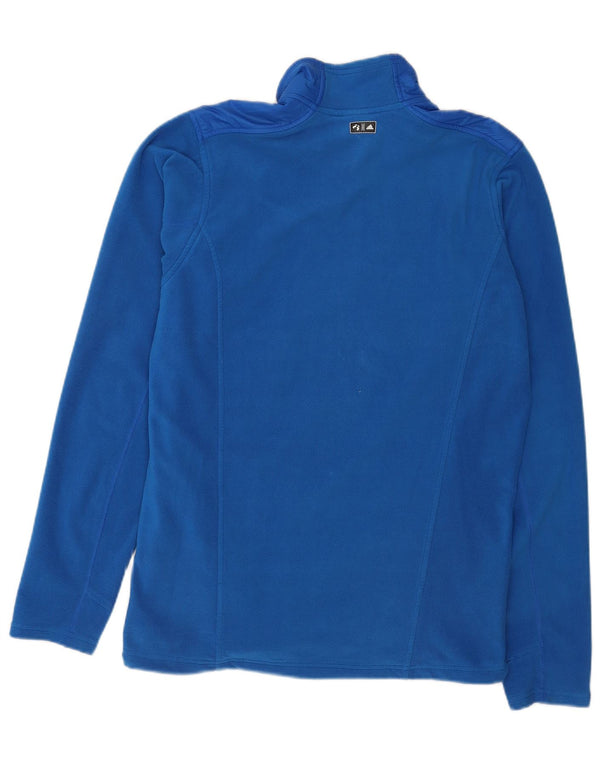 Adidas Fleecejakke til mænd UK 42/44 Large Blue Polyester Sports