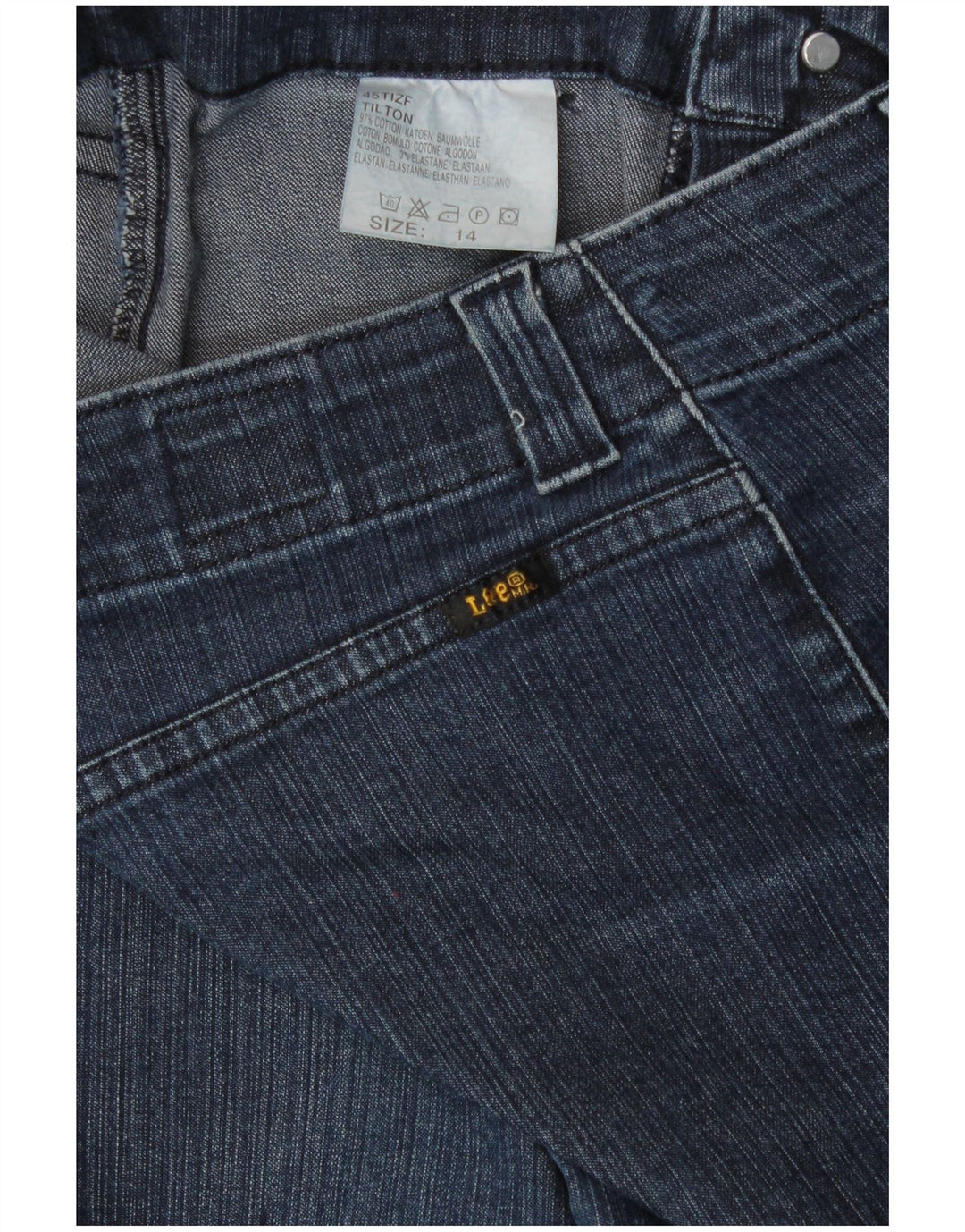 Lee Dame Tilton Bootcut Jeans US 14 Large W28 L30 Marineblå Bomuld
