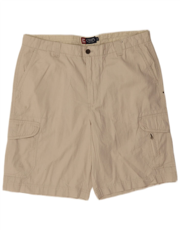 CHAPS Mens Cargo Shorts W38 XL  Beige Cotton