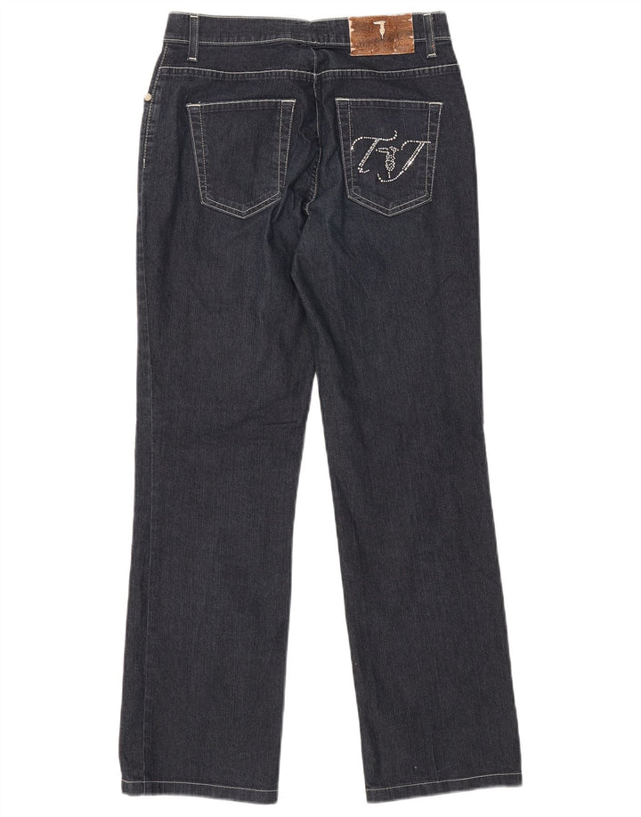 TRUSSARDI Womens Straight Jeans W26 L27 Navy Blue Cotton