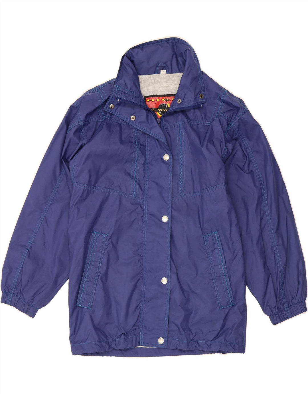 ASTROLABIO Womens Hooded Rain Jacket IT 42 Medium Blue Vintage Astrolabio and Second-Hand Astrolabio from Messina Hembry 