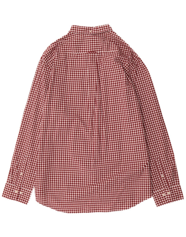 Gant Herre Regular Fit skjorte str. 47/48 19 3XL Burgundy Gingham Cotton