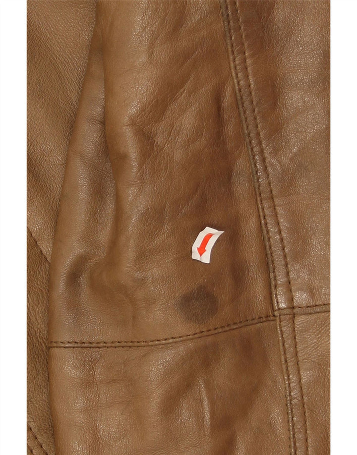 Vintage herre læderjakke IT 56 3XL Brun