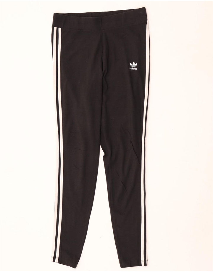 Adidas Dame Leggings UK 14 Large Black Bomuld