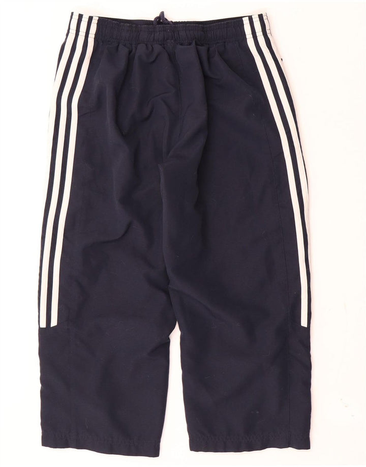 Adidas Dame Capri Træningsdragt Bukser UK 10 Small Navy Blue Polyester