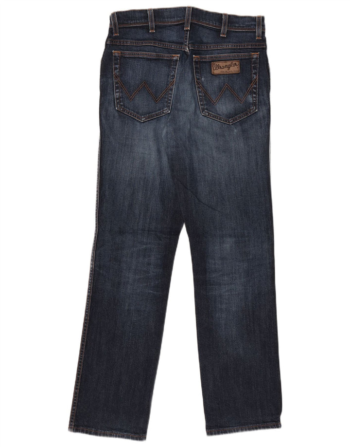 WRANGLER Herre Texas Stretch Straight Jeans W32 L32 Blå Bomuld