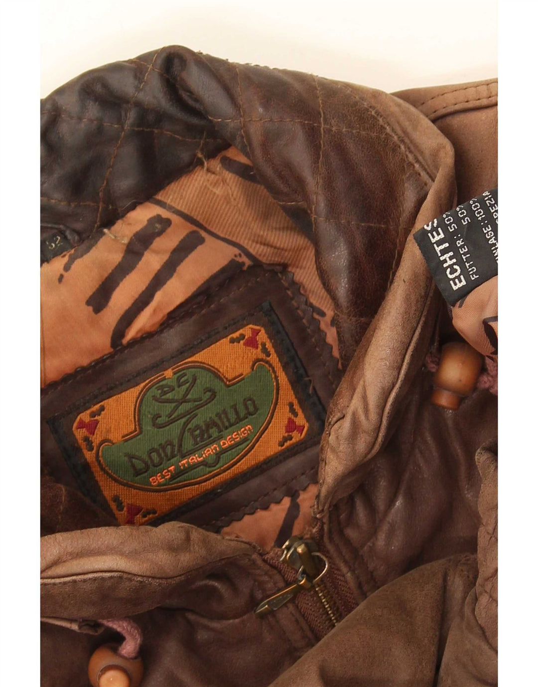Don Camillo Herre Læderjakke IT 52 XL Brun