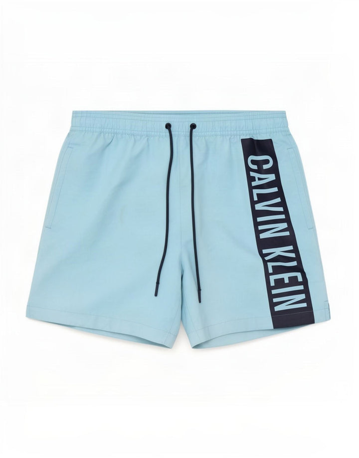 Calvin Klein Herre grafiske svømmeshorts Små blå Colourblock Polyester