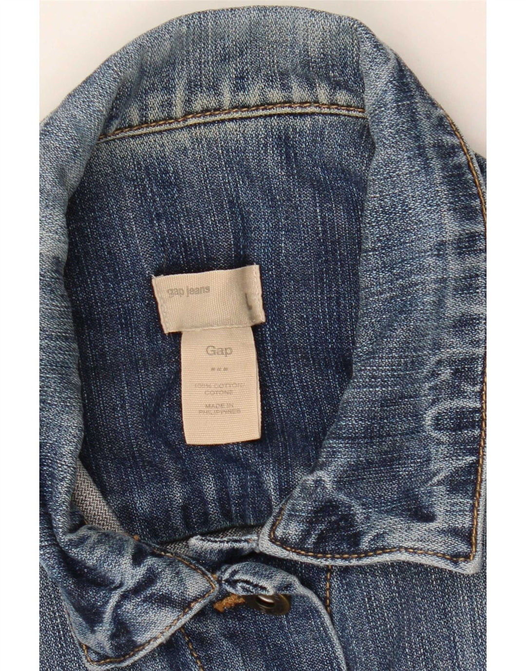 Gap Dame Denim Jacket UK 16 Large Blue Cotton