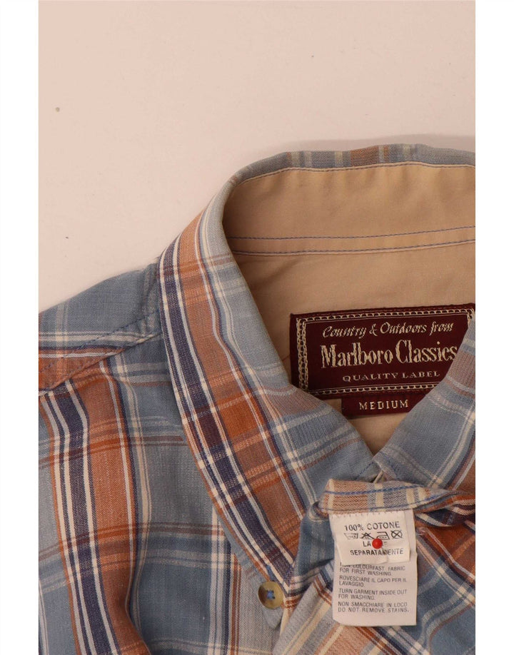 Marlboro Classics Herreskjorte Medium Blue Ternet Bomuld