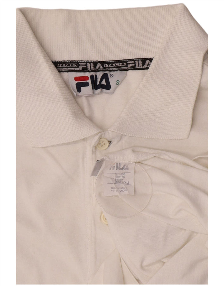 Fila Langærmet Polo Shirt til mænd Lille hvid bomuld