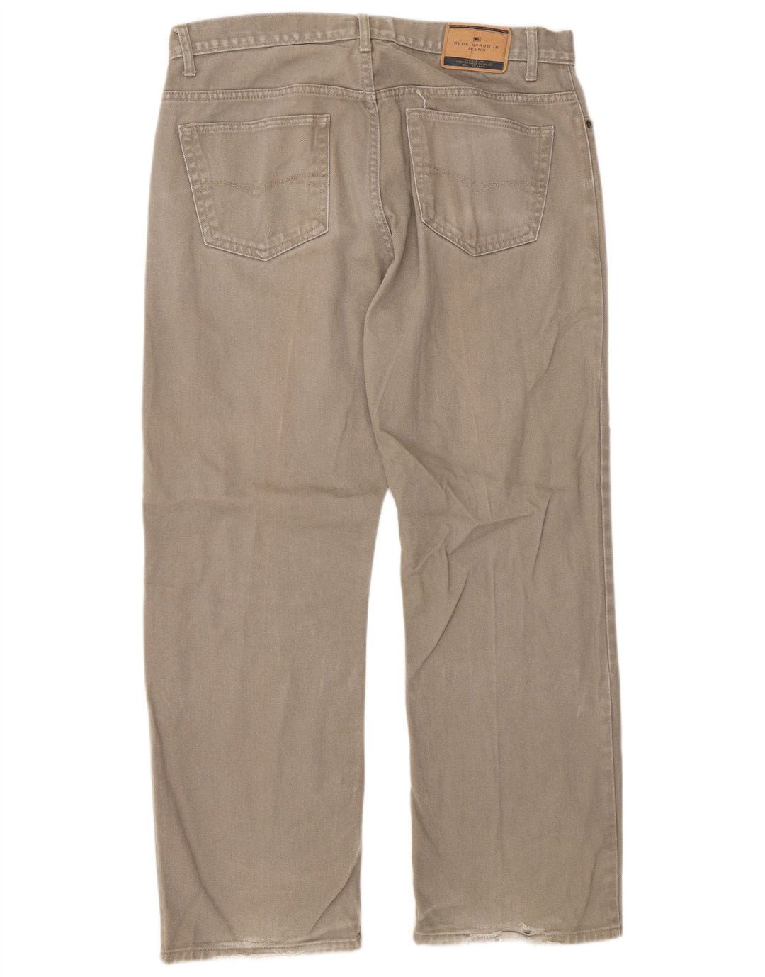 Marks & Spencer Herre Blue Harbor Straight Jeans W36 L29 Beige Bomuld