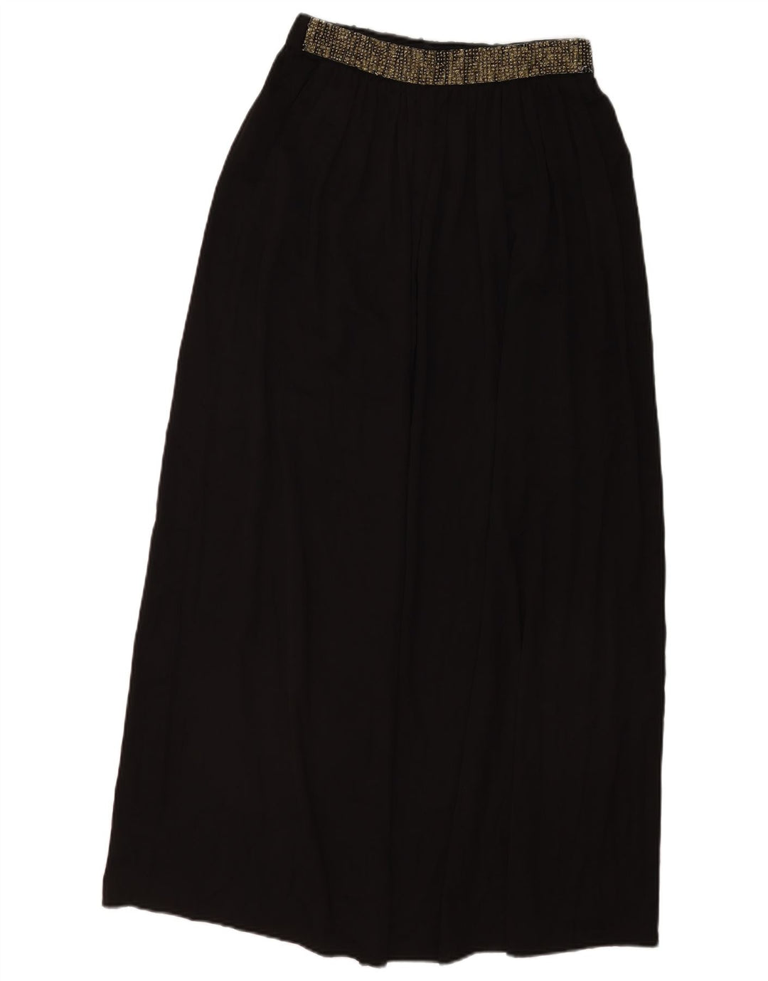 ZARA plisseret maxi-nederdel til kvinder Medium W28 Sort