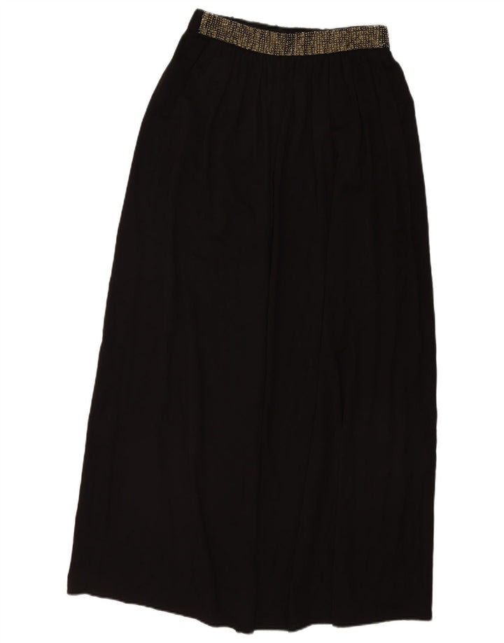 ZARA plisseret maxi-nederdel til kvinder Medium W28 Sort