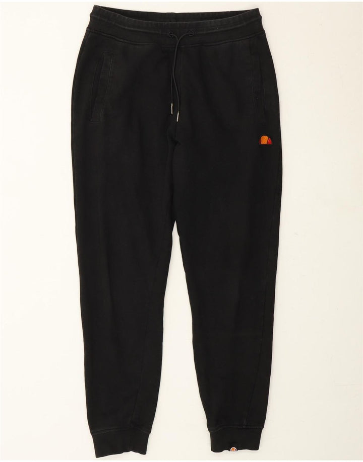 ELLESSE Mens Tracksuit Trousers Joggers Small Black Cotton Vintage Ellesse and Second-Hand Ellesse from Messina Hembry 