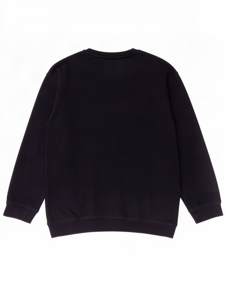 Superga Dame Grafisk Sweatshirt Jumper UK 14 Medium Navy Blue Bomuld